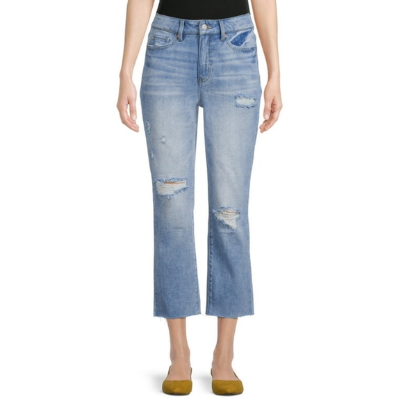 NWT Time and Tru Women's Straight Crop Jeans - Picture 1 of 6